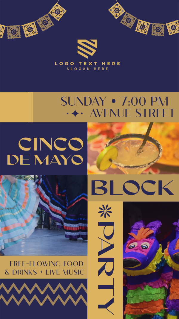 Cinco de Mayo Block Party Instagram Story Design