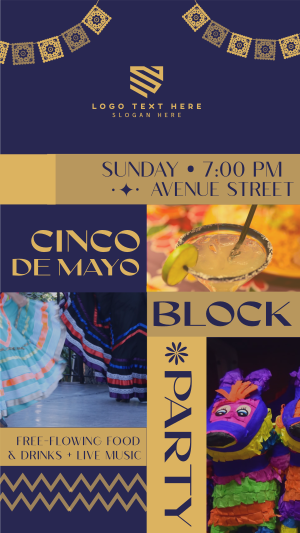 Cinco de Mayo Block Party Instagram story Image Preview