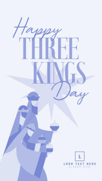 Happy Three Kings Facebook Story Design