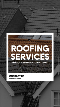 Roofing Service Investment YouTube Short Design
