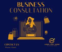 Online Business Consultation Facebook Post Design