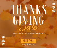 Thanksgiving Leaves Sale Facebook post Image Preview