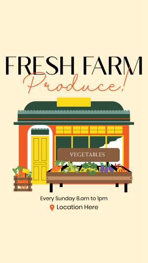 Fresh Farm Produce Facebook story Image Preview