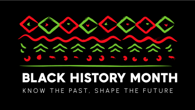 Black History Month Pattern Zoom Background Image Preview