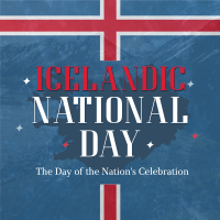 Sparkly Icelandic National Day Instagram post Image Preview