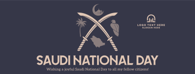 Saudi Day Symbols Facebook cover Image Preview