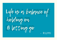 Life Balance Quote Postcard Image Preview