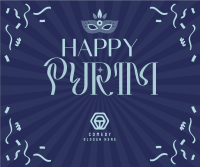 Burst Purim Festival Facebook Post Design