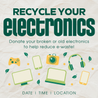 Recycle your Electronics Instagram post Image Preview