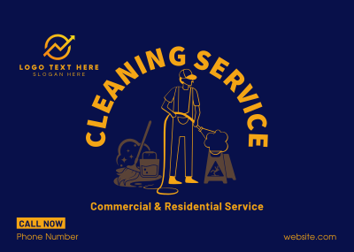 Professional Home Cleaner  Postcard Image Preview