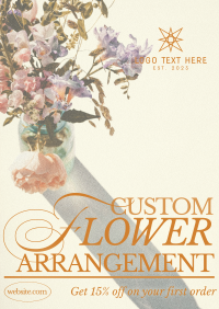 Editorial Flower Service Poster Design