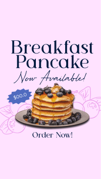 Breakfast Blueberry Pancake YouTube short Image Preview