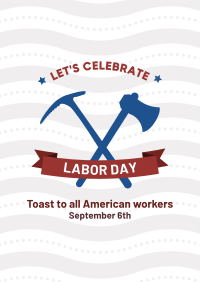 Labor Day Badge Poster Design