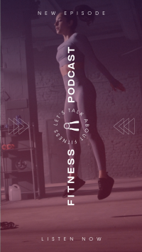 Minimalist Fitness Talk Facebook Story Design