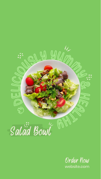 Vegan Salad Bowl Instagram Story Design