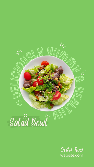 Vegan Salad Bowl Instagram story Image Preview