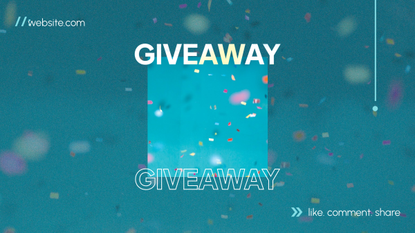 Giveaway Confetti Facebook Event Cover Design Image Preview