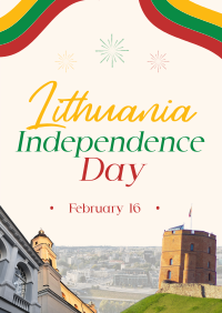 Rustic Lithuanian Independence Day Flyer Design