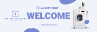 Laundry Shop Opening Twitter Header Image Preview