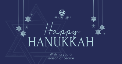 Simple Hanukkah Greeting Facebook ad Image Preview