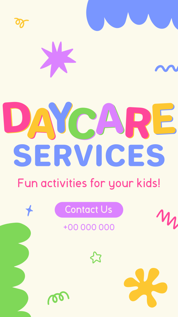 Scribble Shapes Daycare Instagram Story Design Image Preview