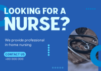 Professional Nursing Services Postcard Design