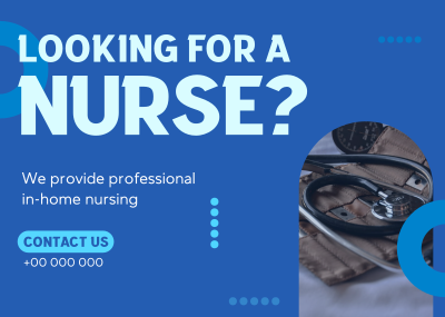 Professional Nursing Services Postcard Image Preview