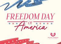 Freedom Day of America Postcard Image Preview