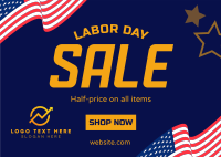 Labor Day Sale Postcard Design