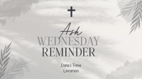 Ash Wednesday Reminder Facebook Event Cover Design