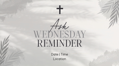 Ash Wednesday Reminder Facebook event cover Image Preview