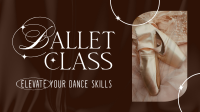 Elegant Ballet Class Facebook Event Cover Design