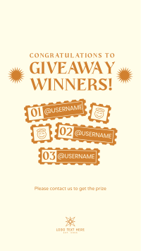 Giveaway Winners Stamp Facebook Story Design