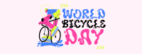 Go for Adventure on Bicycle Day Facebook Cover Design