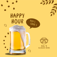 Happy Hour Buy 1 Get 1 Instagram Post Image Preview