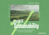 Elevating Sustainability Seminar Postcard Design