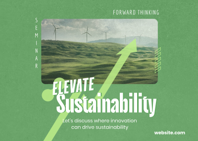 Elevating Sustainability Seminar Postcard Image Preview