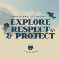 Ocean Day Pledge Instagram post Image Preview