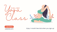 Online Yoga Class Facebook Event Cover Design