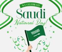 Raise Saudi Flag Facebook Post Design