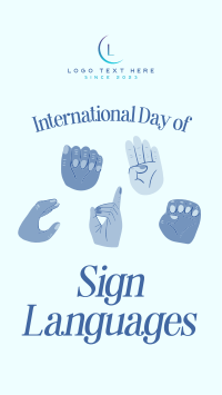 International Sign Day YouTube Short Design