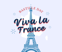 Celebrate Bastille Day Facebook Post Design