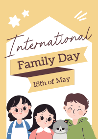 Cartoonish Day of Families Poster Image Preview