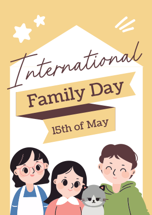 Cartoonish Day of Families Poster Image Preview