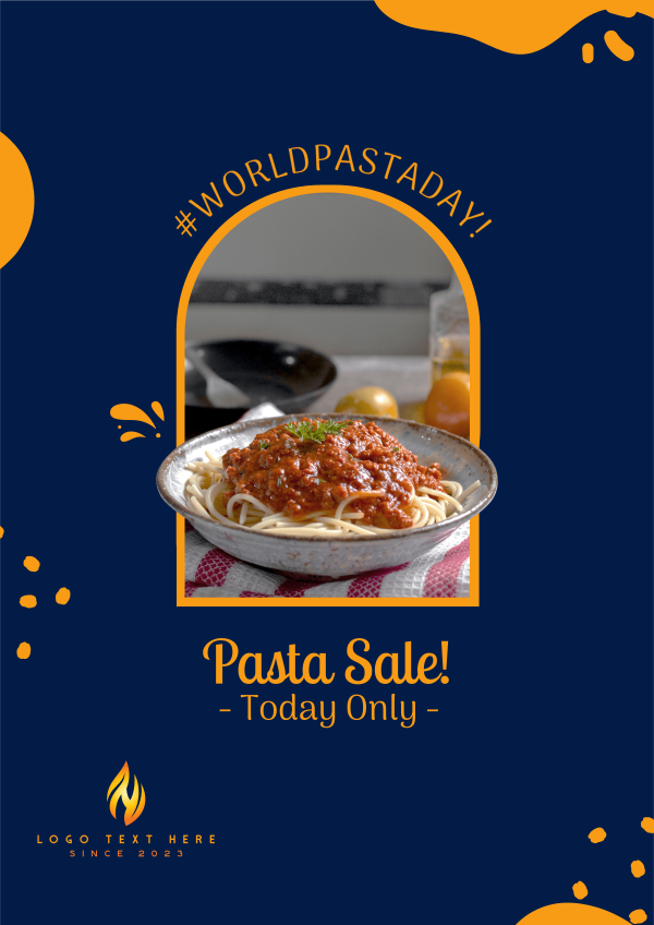 Funky Pasta Sale Flyer Design Image Preview