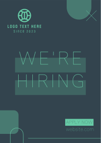 Modern Minimalist Hiring Poster Image Preview