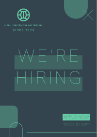 Modern Minimalist Hiring Poster Image Preview