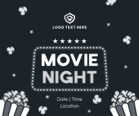 Movies and Popcorn Facebook Post Design