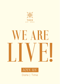Minimalist Live Announcement Flyer Image Preview