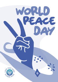 Peace Day Scribbles Flyer Design